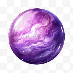 紫色的地球图片_紫色星球太空png插图