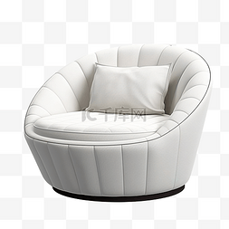 舒适沙发图片_3d 家具现代织物圆形单人沙发隔离
