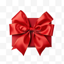 礼品边框图片_白色表面上隔离的盒子里的圣诞红