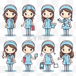 護士帽子图片_护士职业卡通