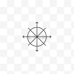 简单的指南针图片_带有箭头的指南针的平面符号 向