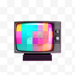 黑色复古电视图片_老电视生成人工智能