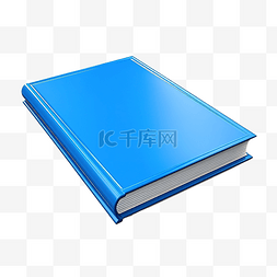 手册vi图片_3d 渲染蓝色指南书隔离