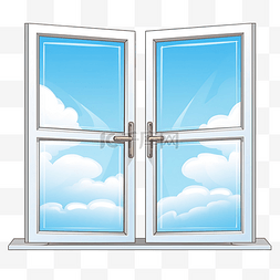 门白色的窗图片_打开的窗户的插图