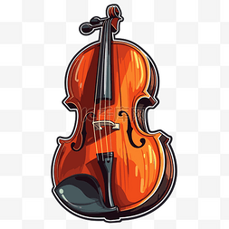 卡通管弦乐图片_大提琴剪贴画小提琴贴纸艺术矢量
