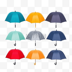 彩虹傘图片_色彩缤纷的雨伞可以遮风避雨