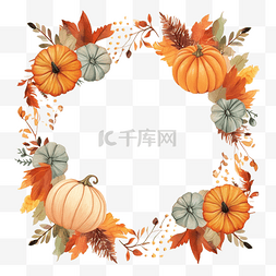 秋天的文本框图片_帶文本位置的矢量秋季幾何圓形框