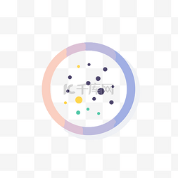 彩色的圆点图片_白色背景上有彩色圆点的图标 向