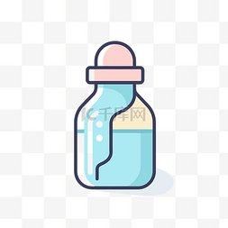 通用户图片_里面有液体的瓶子的卡通图标 向
