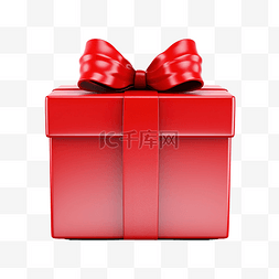 有絲帶的紅色禮物盒
