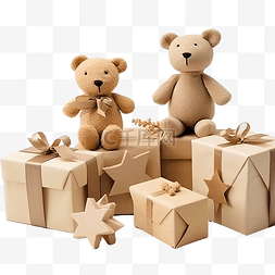 老人生日庆典图片图片_手工木制玩具和牛皮纸礼品圣诞盒