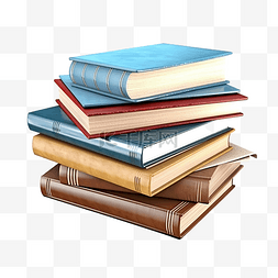 英英字典图片_3d 书堆教育学习学习和信息概念现