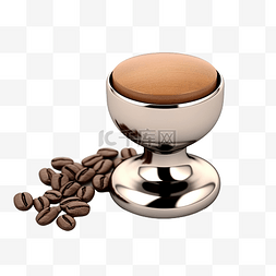 咖啡对象咖啡捣固器插图 3d