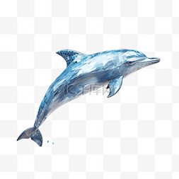 海洋与海豚图片_海豚在背景上与生成人工智能隔离