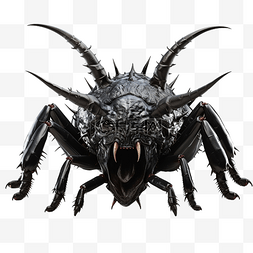 幻想的黑色甲虫，有着巨大的可怕