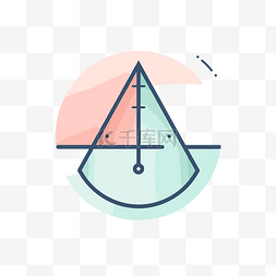 分布比例图图片_具有比例和角度的三角形图标 向