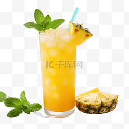 新鲜椰子水图片_菠萝提神饮料