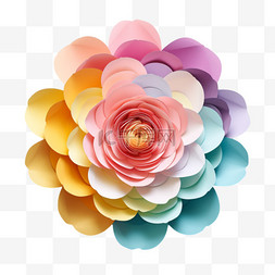 立体折纸花朵图片_图形折纸花朵元素立体免抠图案