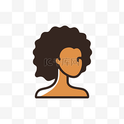 头发颜色为黑色的非洲女性图标 