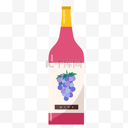 一瓶粉色的葡萄酒