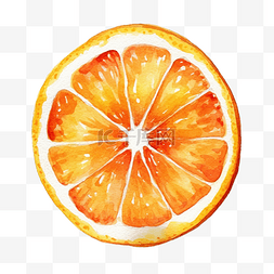 水彩橙片
