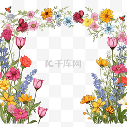 花卉边框 illustrati