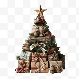 礼物盒的包装形状图片_创意包装和装饰的圣诞礼物，形状