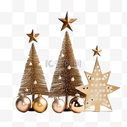 木地板上图片_圣诞节庆祝活动的装饰品放置在木