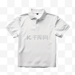 白色折叠 Polo T 恤样机