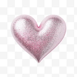 神州优雅图片_带有粉色闪光的银色心形