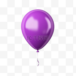 庆祝周年日图片_紫色气球 3d 渲染