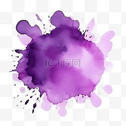 印迹图片_水彩紫色污渍