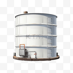 气体符号图片_最小风格的石油插图金属罐