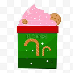 草莓甜筒冰激凌图片_冰激凌杯圣代雪顶粉色