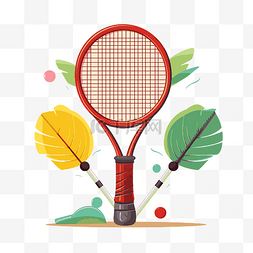 羽毛球剪贴画 网球拍卡通图像 向