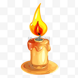 蜡烛火焰剪贴画 蜡烛与火焰插图
