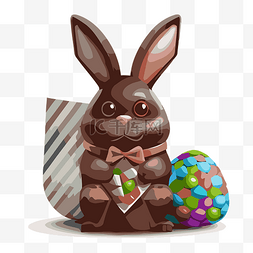 巧克力復活節兔子 向量