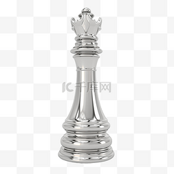心里战术图片_银色陶瓷国际象棋主教 3d 渲染