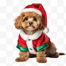 圣诞宠物衣服图片_带有圣诞衣服的卡瓦波狗 狗圣诞