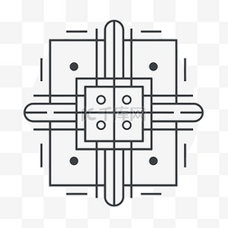 公共空间标识图片_几何图案中的线条和空间符号 向