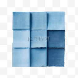 不规则色板排布图片_用剪切路径隔离的蓝色织物样本