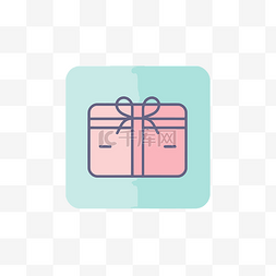 礼品背景图片_蓝色和粉色的礼物图标 向量