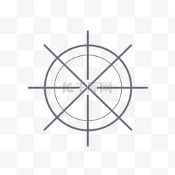 带指南针的几何设计和线条图标 