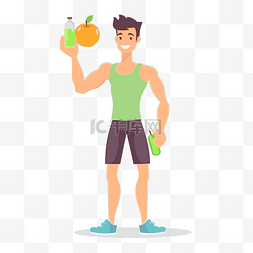 卡通苹果贴纸图片_健康的身體 向量