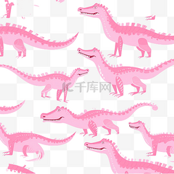 粉色鳄鱼图案