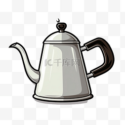 长颈茶壶咖啡壶贴纸工具实用