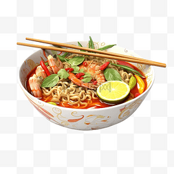 晚餐卷图片_亚洲食品 chuka 3d 插图