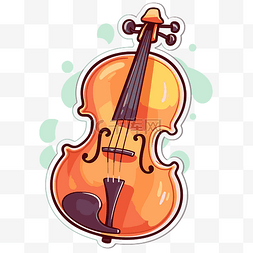小提琴贴纸矢量