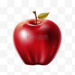 现实的苹果插画