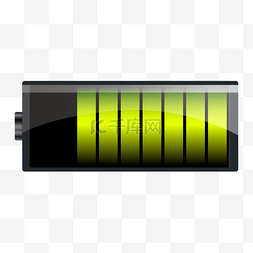 电池电量显示图标图片_黄色电池电量显示